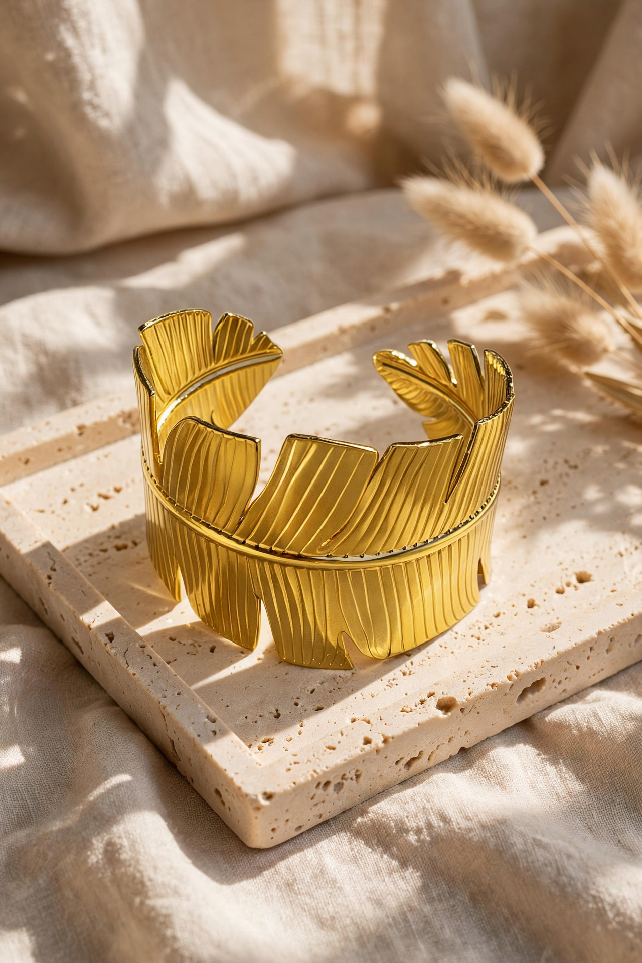 Bracelet Feuille Dorée