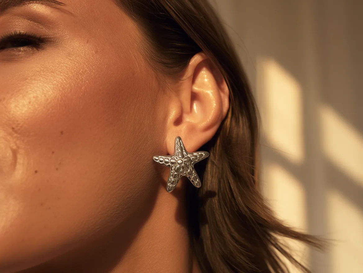Boucles d'oreilles Étoile Argent