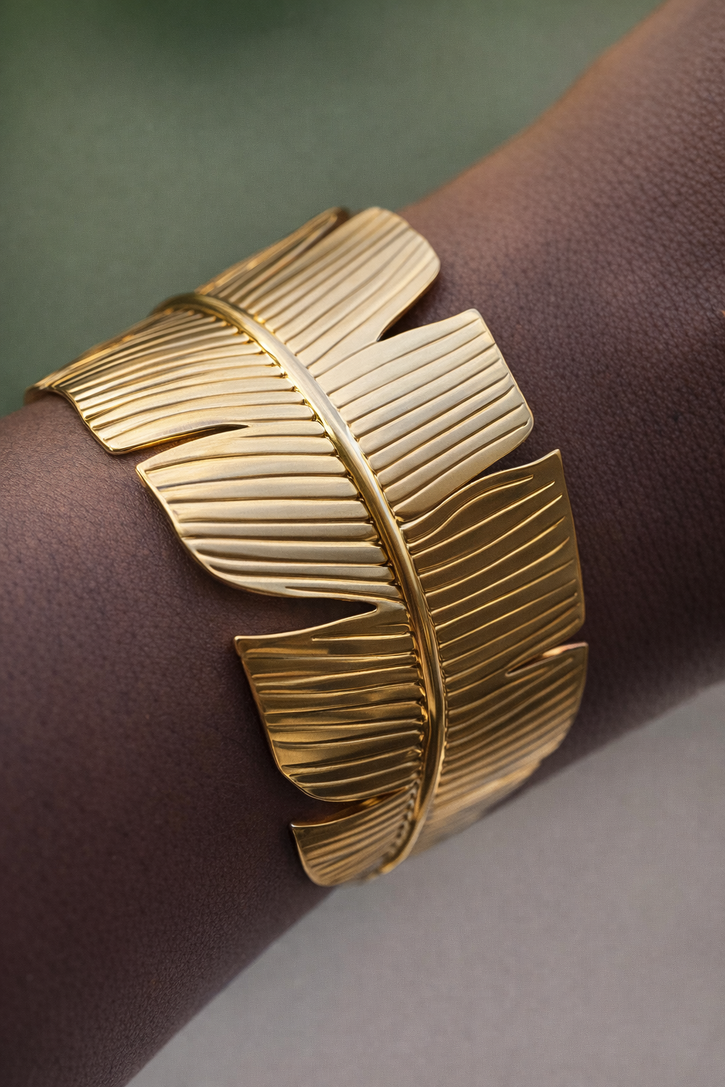 Bracelet Feuille Dorée