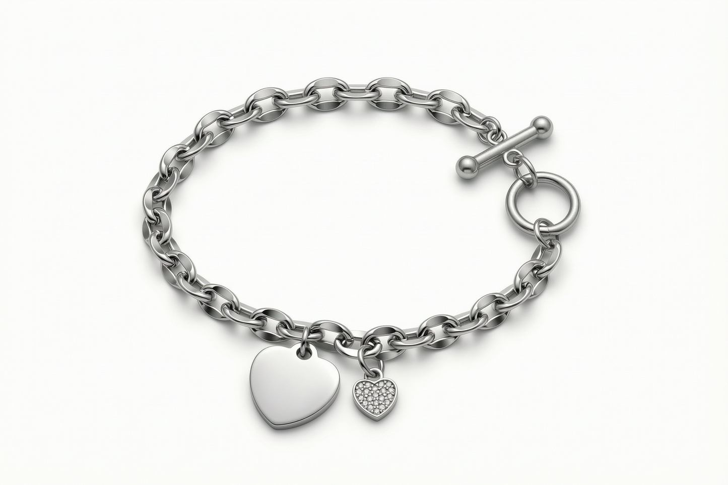 Bracelet Double Cœur Doré