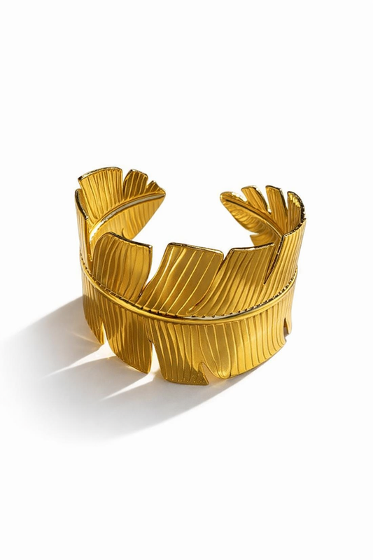 Bracelet Feuille Dorée